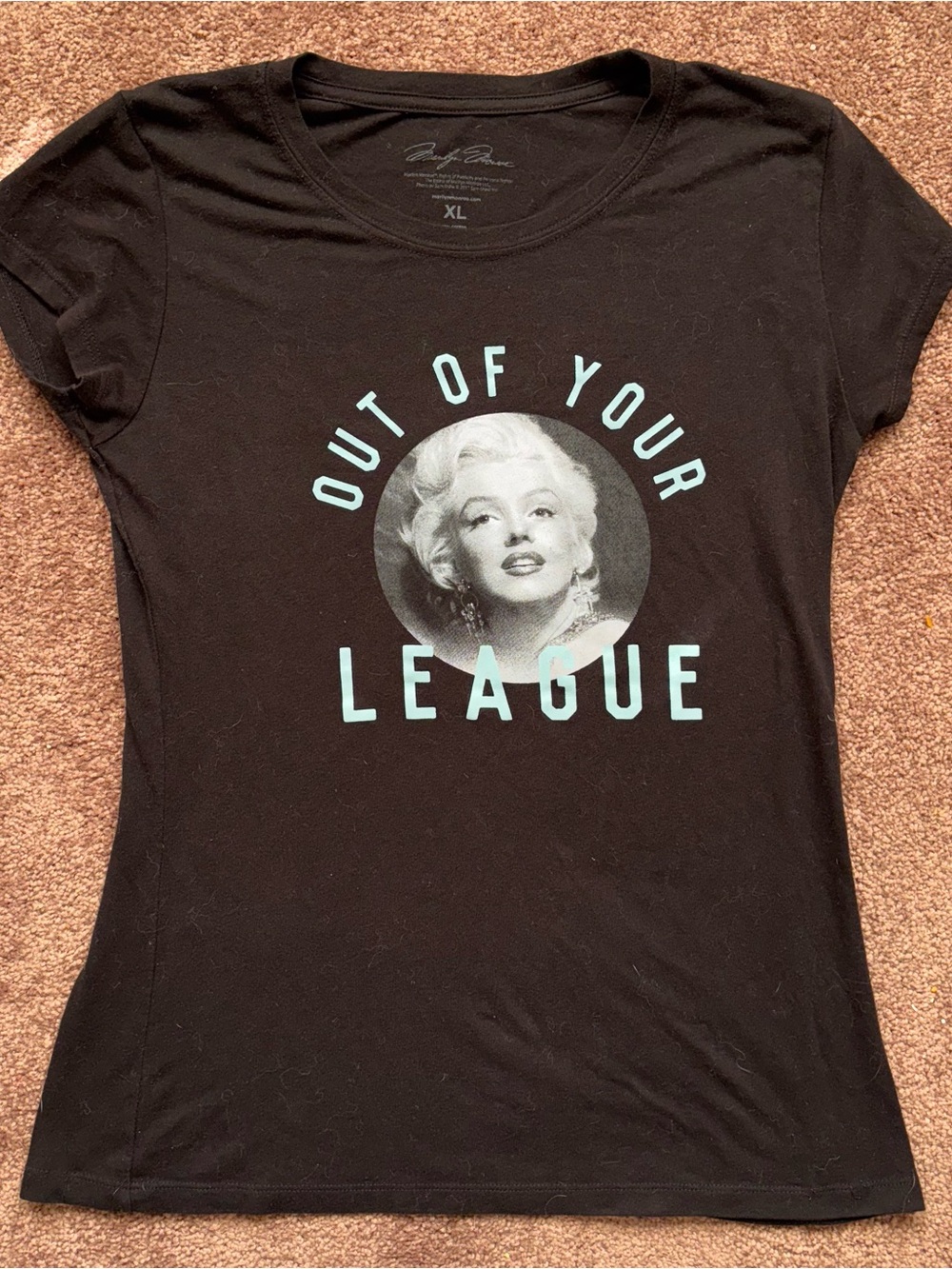 Marilyn Monroe Graphic Tee - Out of Your League Black Women's Top